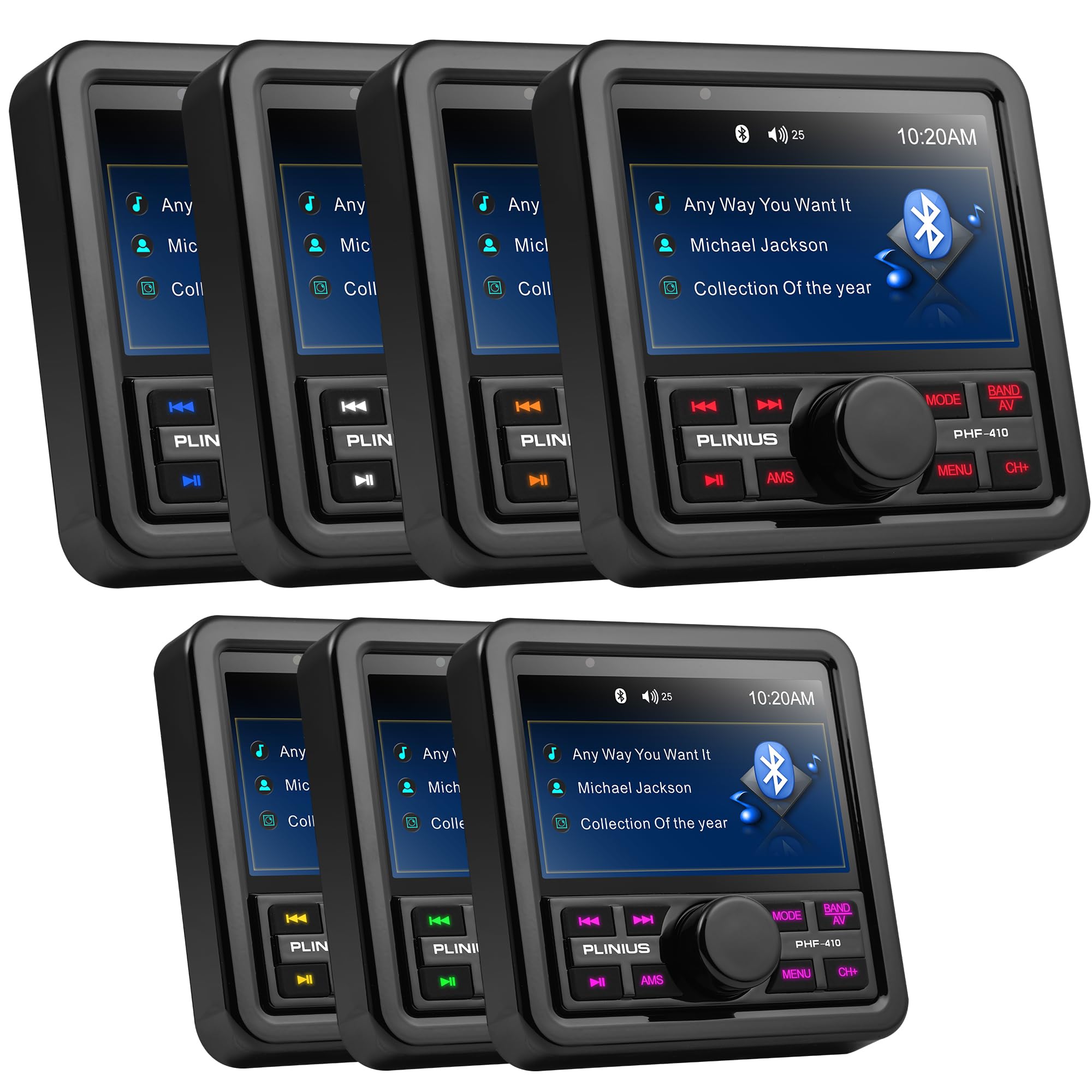 Marine Stereo Audio Systems Car 4 Inch Display Screen, Built In Amplifier, Digital Media Mp3 Player, Usb Port, Am/Fm Radio